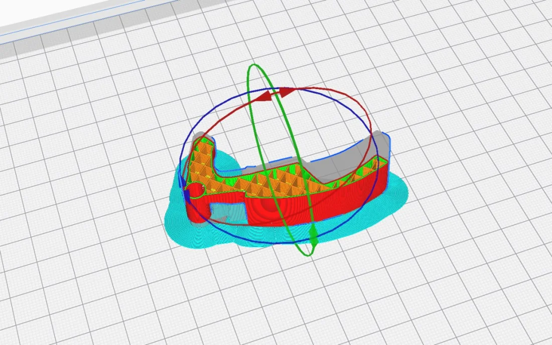 Model prepared for printing